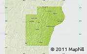 Physical Map of Manitowoc County, lighten