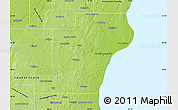 Physical Map of Manitowoc County