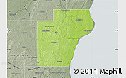 Physical Map of Manitowoc County, semi-desaturated