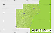 Physical Map of Manitowoc County, single color outside