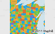 Political Map of Wisconsin