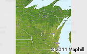 Satellite Map of Wisconsin