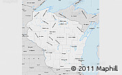 Silver Style Map of Wisconsin