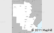 Gray Simple Map of Marinette County