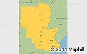Savanna Style Simple Map of Marinette County