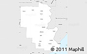 Silver Style Simple Map of Marinette County