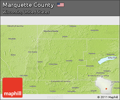 Physical 3D Map of Marquette County