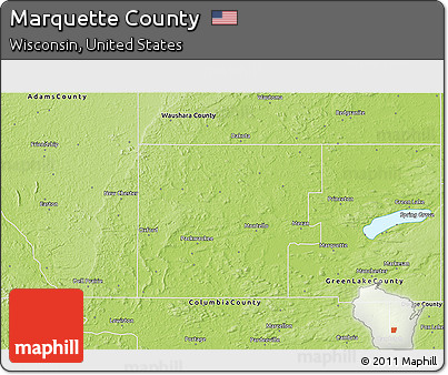 Physical 3D Map of Marquette County