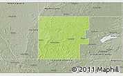 Physical 3D Map of Marquette County, semi-desaturated