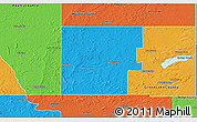 Political 3D Map of Marquette County