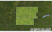 Satellite 3D Map of Marquette County, darken