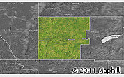 Satellite 3D Map of Marquette County, desaturated