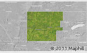Satellite 3D Map of Marquette County, lighten, desaturated