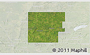 Satellite 3D Map of Marquette County, lighten