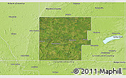 Satellite 3D Map of Marquette County, physical outside