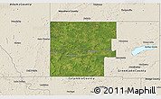 Satellite 3D Map of Marquette County, shaded relief outside