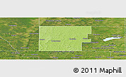 Physical Panoramic Map of Marquette County, satellite outside