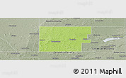 Physical Panoramic Map of Marquette County, semi-desaturated