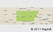Physical Panoramic Map of Marquette County, shaded relief outside