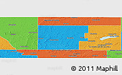 Political Panoramic Map of Marquette County
