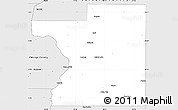Silver Style Simple Map of Polk County