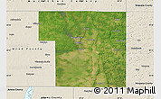Satellite Map of Portage County, shaded relief outside