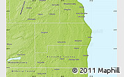 Physical Map of Racine County