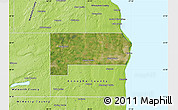 Satellite Map of Racine County, physical outside