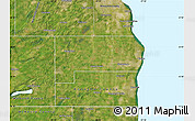 Satellite Map of Racine County