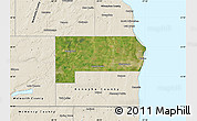 Satellite Map of Racine County, shaded relief outside