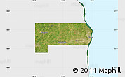 Satellite Map of Racine County, single color outside