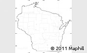 Blank Simple Map of Wisconsin, no labels