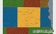 Political Map of Waukesha County, darken
