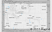 Gray 3D Map of Wyoming