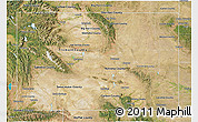 Satellite 3D Map of Wyoming