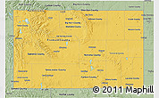 Savanna Style 3D Map of Wyoming