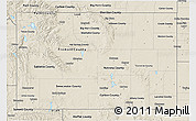 Shaded Relief 3D Map of Wyoming