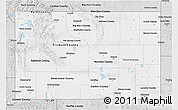 Silver Style 3D Map of Wyoming