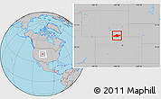 Gray Location Map of ZIP code 82070