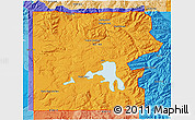 Political Shades 3D Map of ZIP codes starting with 821