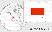 Blank Location Map of Wyoming