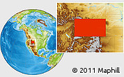 Physical Location Map of Wyoming