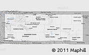 Gray Panoramic Map of Wyoming