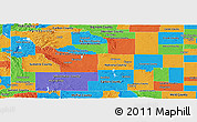 Political Panoramic Map of Wyoming