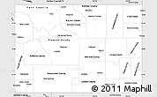 Silver Style Simple Map of Wyoming