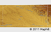 Physical Panoramic Map of Weston County