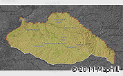 Satellite 3D Map of ARTIGAS, darken, desaturated
