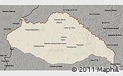 Shaded Relief 3D Map of ARTIGAS, darken, semi-desaturated