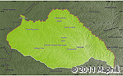 Physical Map of ARTIGAS, darken, semi-desaturated