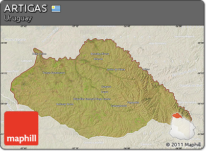 Satellite Map of ARTIGAS, lighten